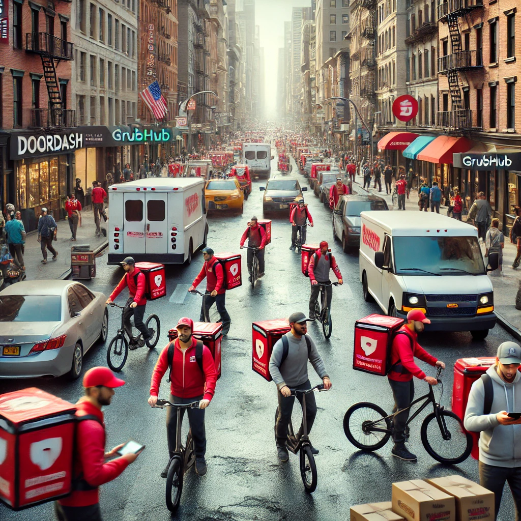 Dynamique complexe du marché de la livraison à New York après l'augmentation du salaire minimum
